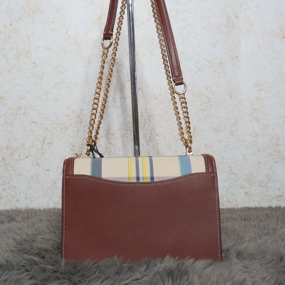 Coach Canvas Plaid Klare Crossbody (Dark Natural) - Picture 3 of 6